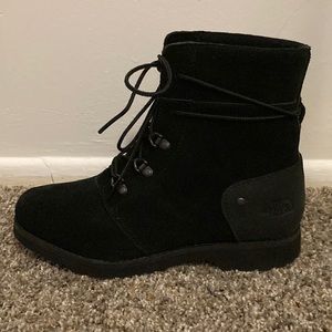 The North Face Women's Ballard Lace II Black Suede Boots Size 8